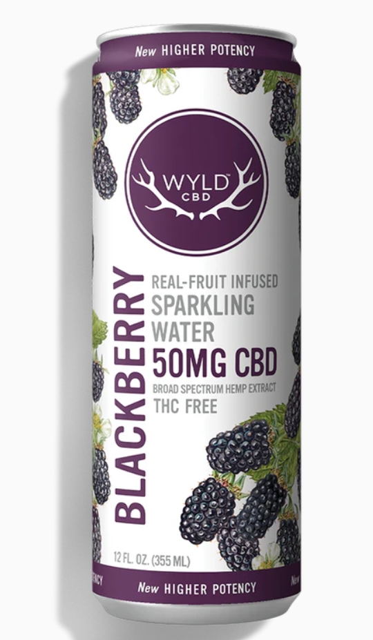 Photograph of product: Wyld CBD - Blackberry Sparkling Waters - 50mg