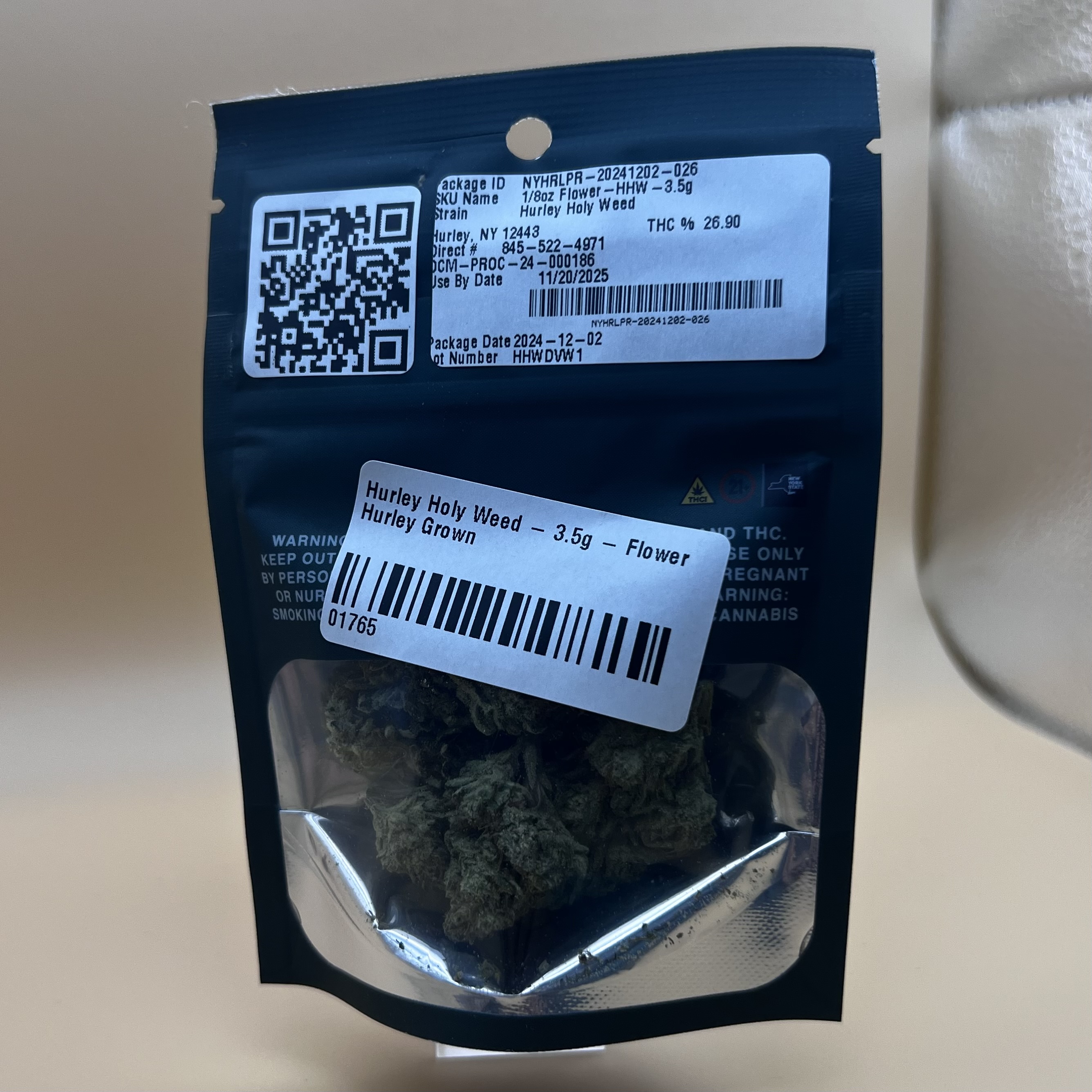 Photograph of Product: Hurley Holy Weed | 3.5g Flower | Hurley Grown