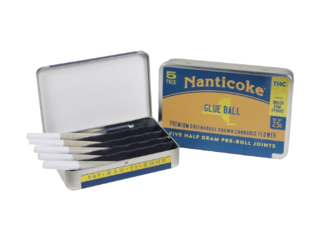 Photograph of product: NANTICOKE Glueball 5 pack pre rolls