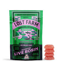 Photograph of product: Watermelon x Ice Cream Cake Live Rosin Gummies | 100mg - Lost Farm