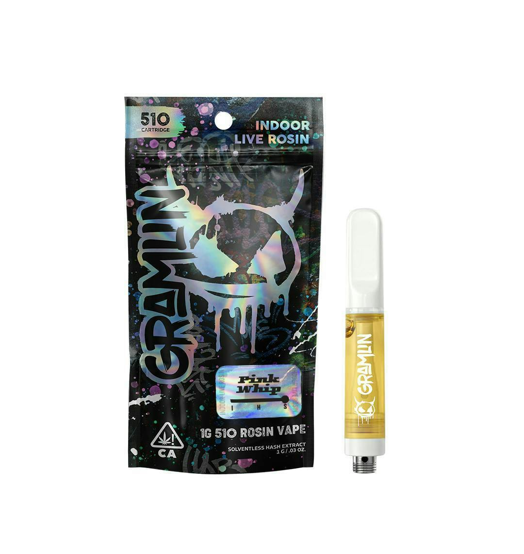 Photograph of product: GRAMLIN | PINK WHIP (S) | 1G ROSIN CART