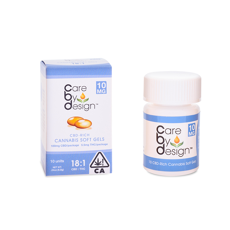 Photograph of product: 18:1 CBD 10MG SOFT GEL 10 PACK