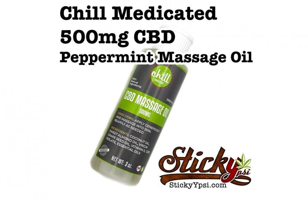 Photograph of product: Chill Medicated 500mg CBD Peppermint Massage Oil