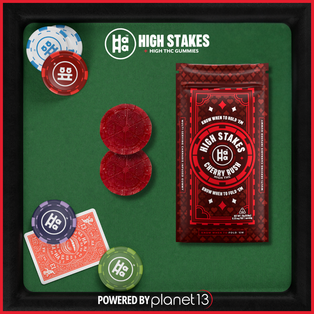 Photograph of product: HaHa High Stakes Cherry Rush Gummies