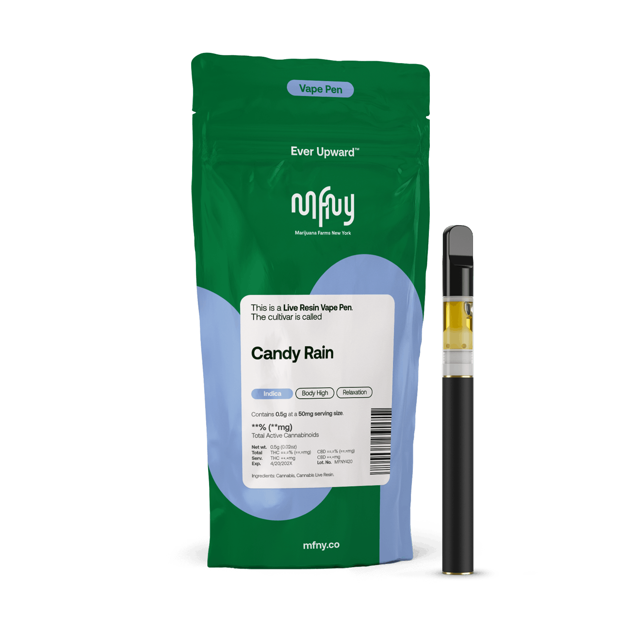 Photograph of product: MFNY - Candy Rain (I) - 71.94% - Live Resin All in One