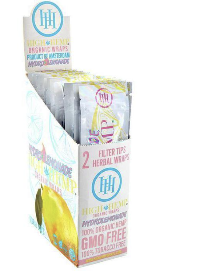 Photograph of product: High Hemps Hydro lemonade Organic Wraps 2 Pack