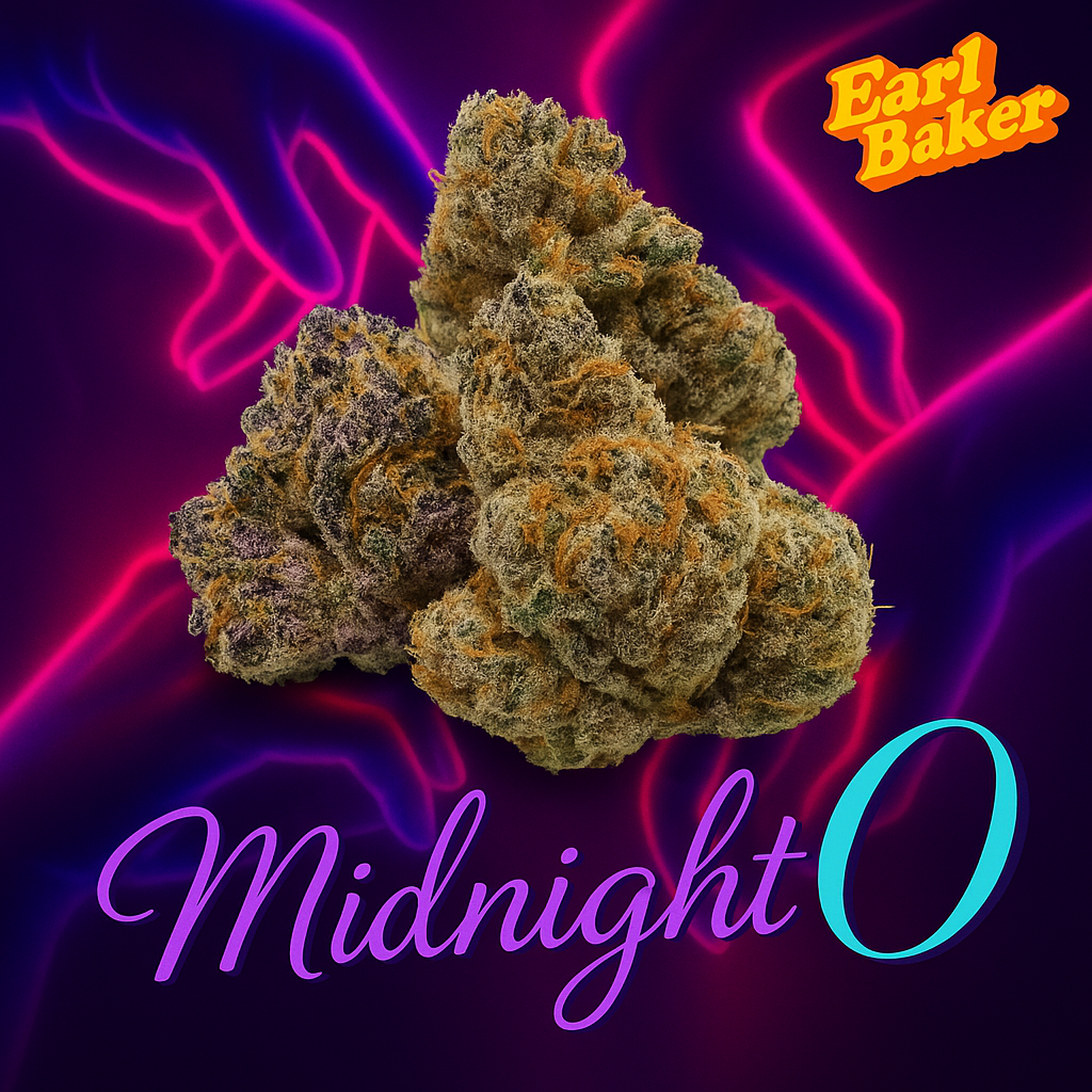 Photograph of product: Earl Baker - Whole Flower - Midnight O 057 H (3.5g)