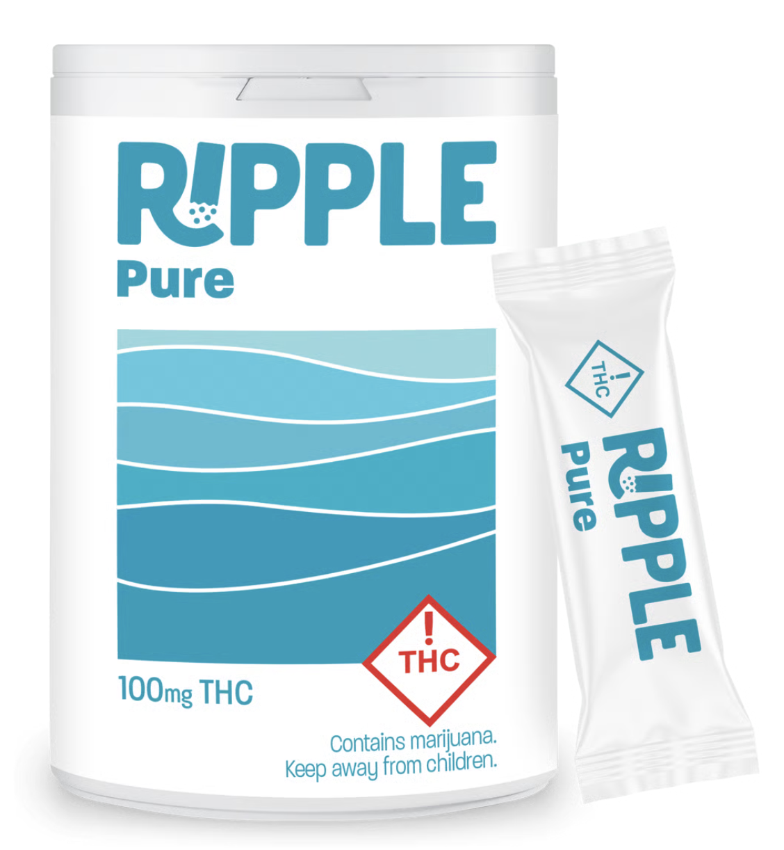 Photograph of product: Ripple | Pure | 100mg TH-oui | 10pc