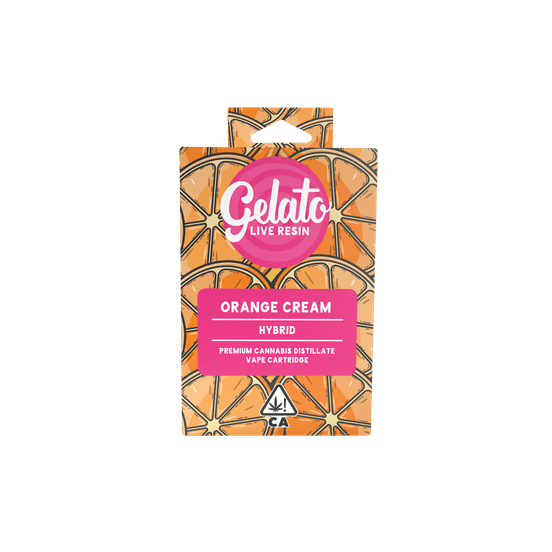 Photograph of product: Gelato Live Resin Cartridge Orange Cream 1g - 