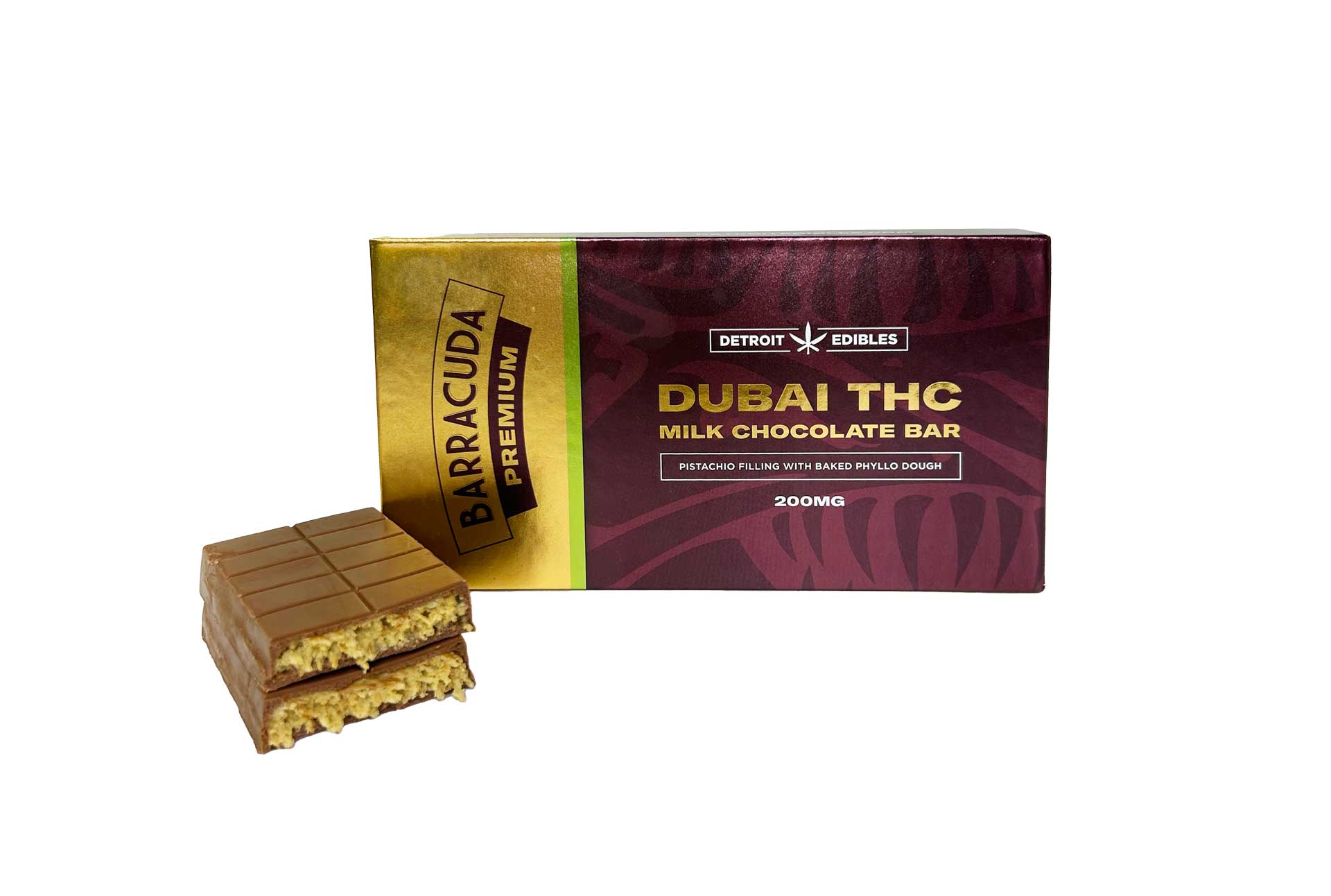 Photograph of product: Dubai |  Chocolate 200mg | Barracuda Bars