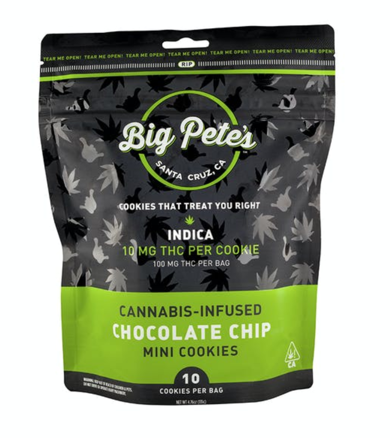 Photograph of product: CHOCOLATE CHIP COOKIES (Oui'd) 100MG - BIG PETE'S