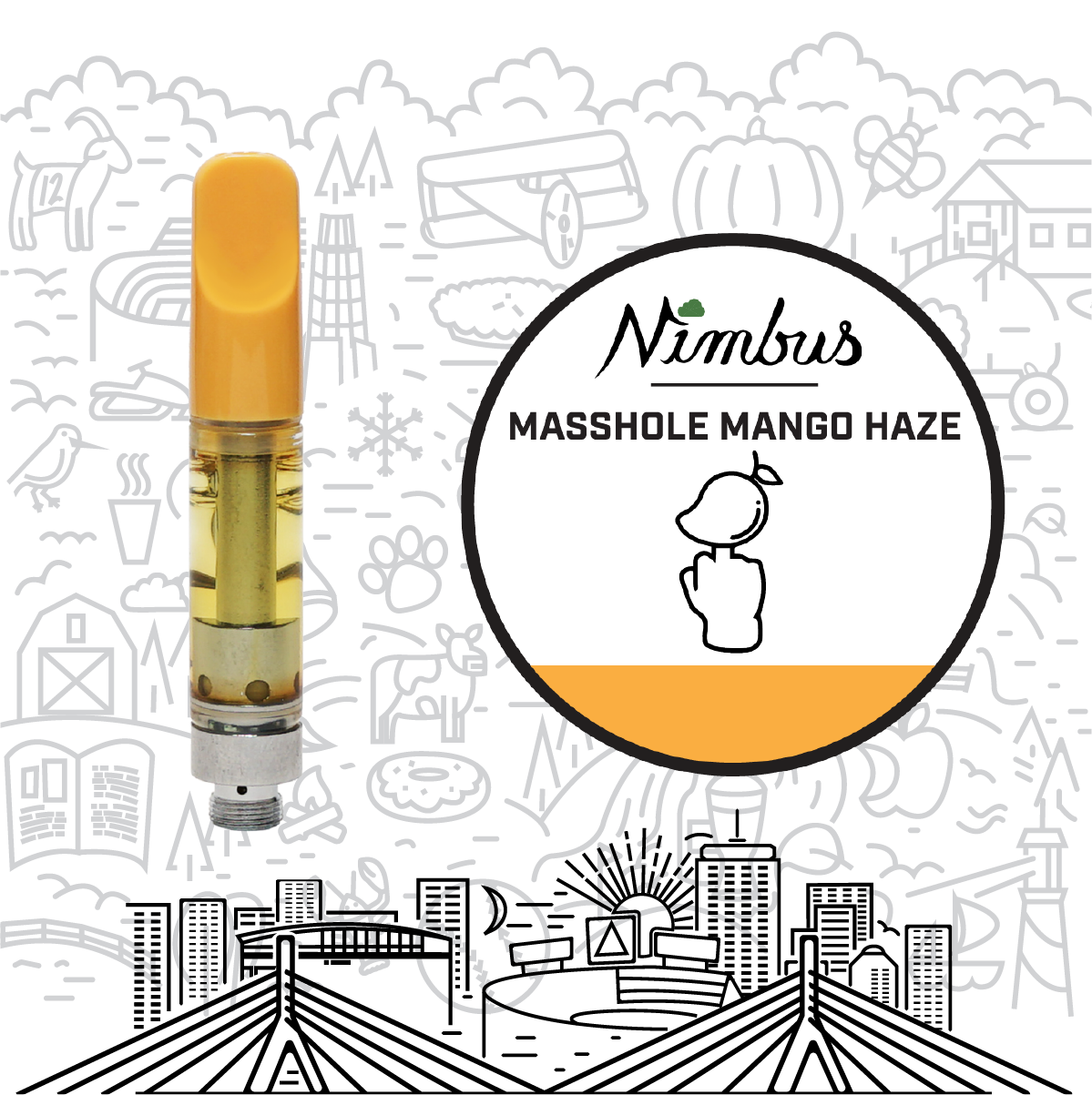 Photograph of product: Masshole Mango Haze Cartridge | 1g