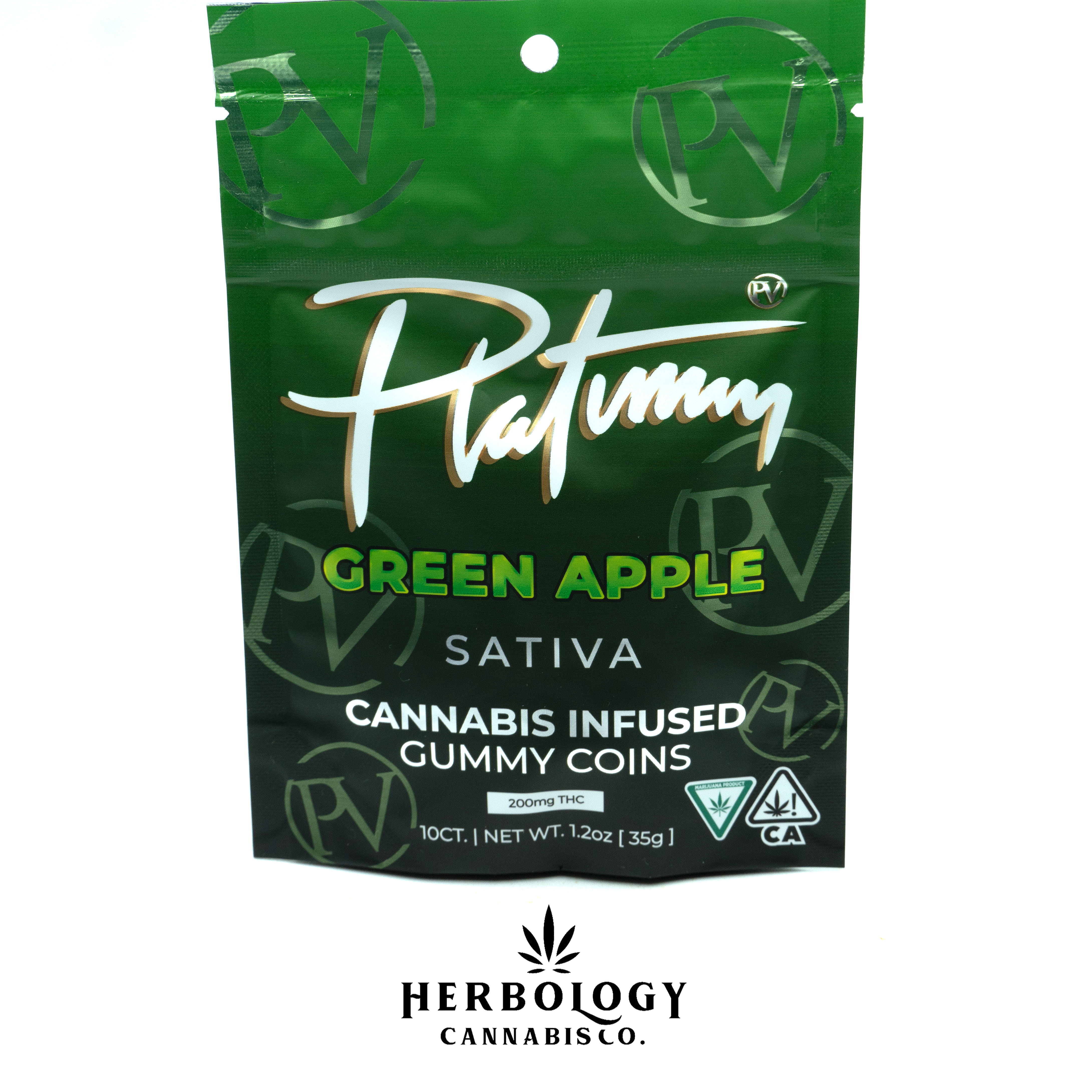 Photograph of product: Platinum Vape | Gummy | Green Apple | 200mg