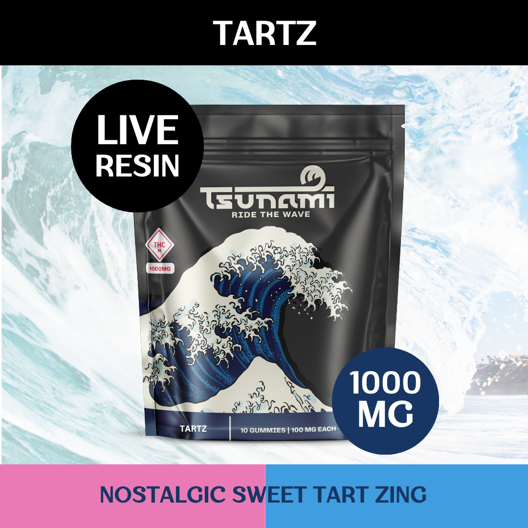 Photograph of product: Sticky Grapes | 1000mg | Live Resin | Gummies | Tsunami