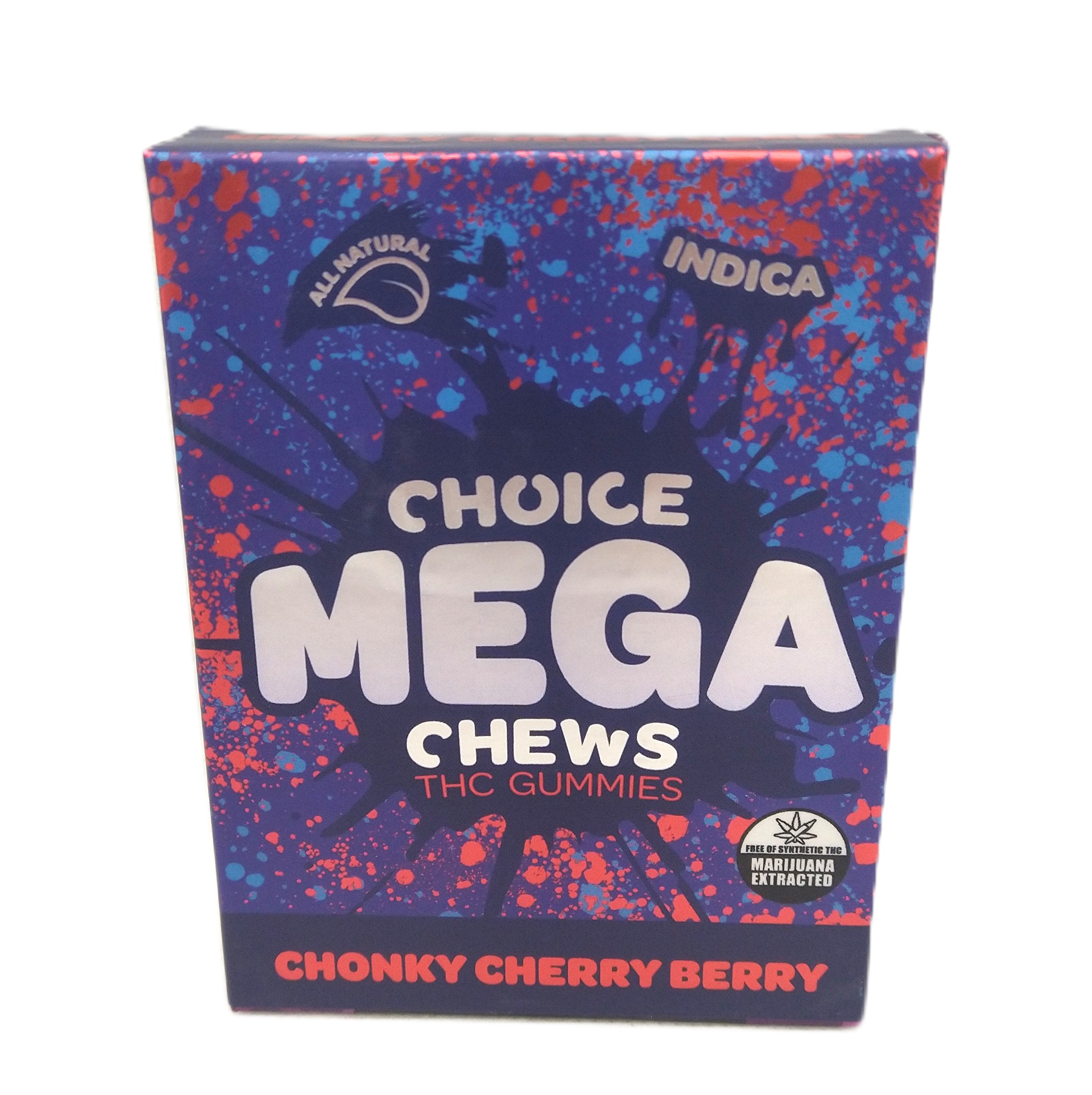 Photograph of product: Choice | Chonky Cherry Berry | Mega Chew Infused Gummy | 200mg (2pk) | Oui'd