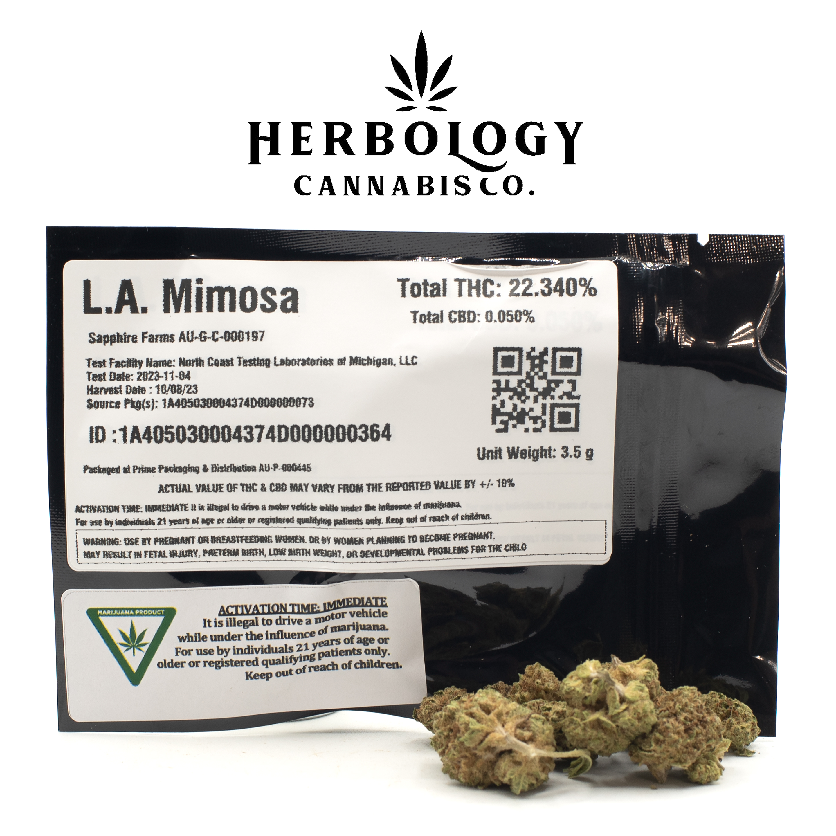 Photograph of product: Sapphire Farms | L.A. Mimosa | 3.5g
