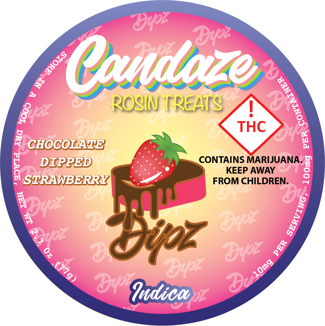 Photograph of Product: Candaze - Rosin Gummies - Chocolate Dipped Cherry - 100mg