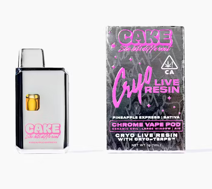 Photograph of product: Cake Pineapple Express Oui'd Cryo Live Resin All In One 1g
