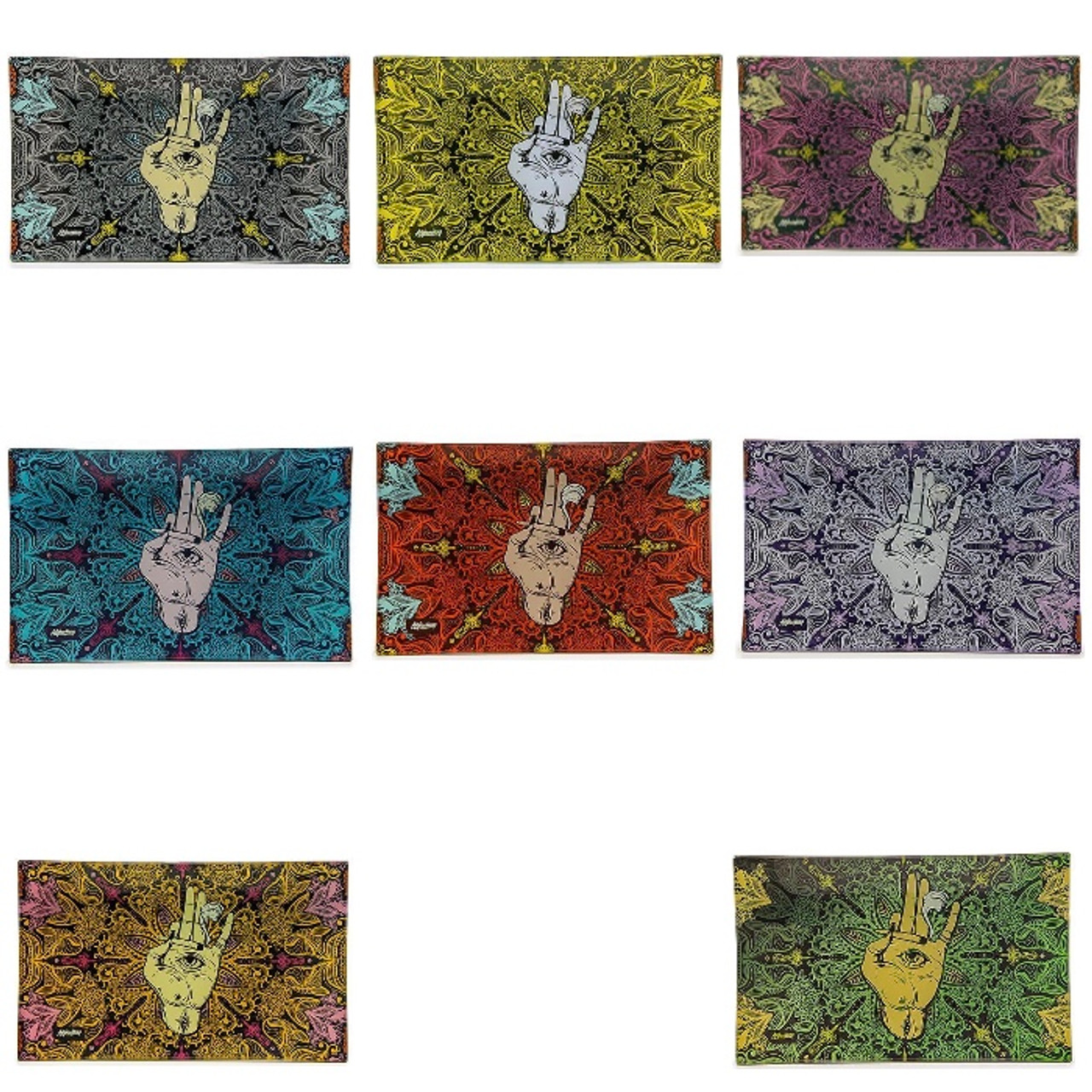 Photograph of product: Afghan Hemp Shatter Resistant Glass Rolling Tray - REC