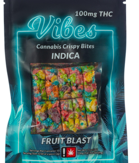 Photograph of product: Vibes Rice Crispy 100mg: Fruity (Oui'd) - 