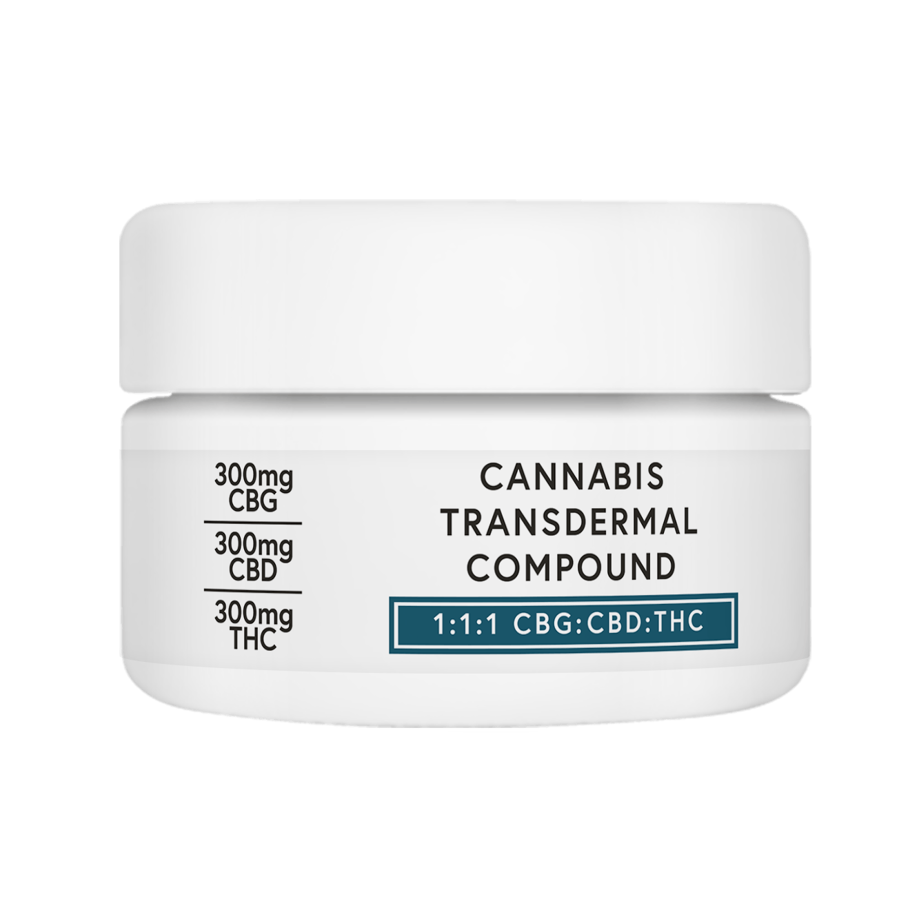 Photograph of product: TRANSDERMAL COMPOUND FORMULA 1:1:1 - CBG:TH-oui:CBD - 300MG:300MG:300MG