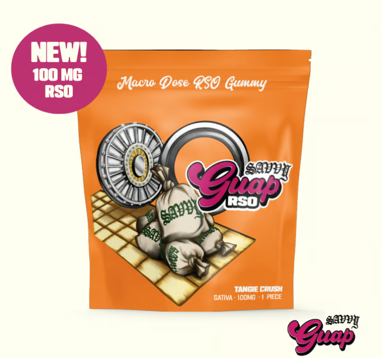Photograph of Product: Tangie Crush RSO Guap Gummy 100mg 1pc
