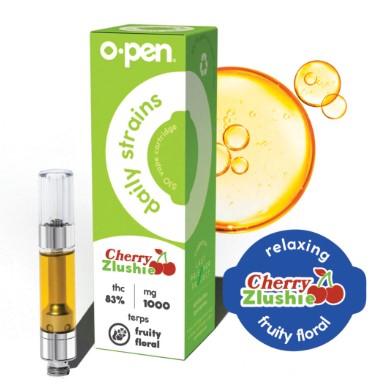 Photograph of product: O.pen Daily Strains Relaxing Cherry Zlushie Cartridge
