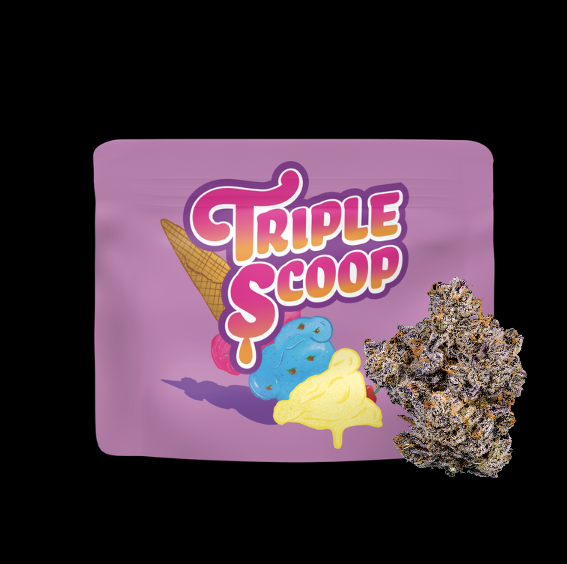 Photograph of product: Cookies Smalls Mylar Bag | Triple Scoop Gelato - 7g