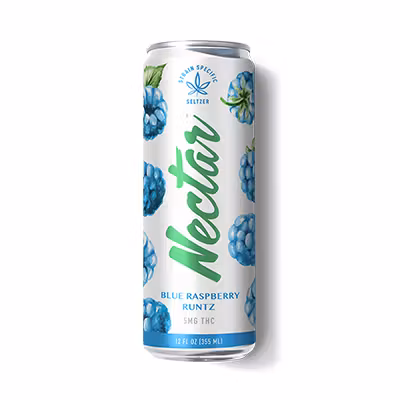 Photograph of product: Nectar - Blue Raspberry Runtz - Seltzer - 5mg