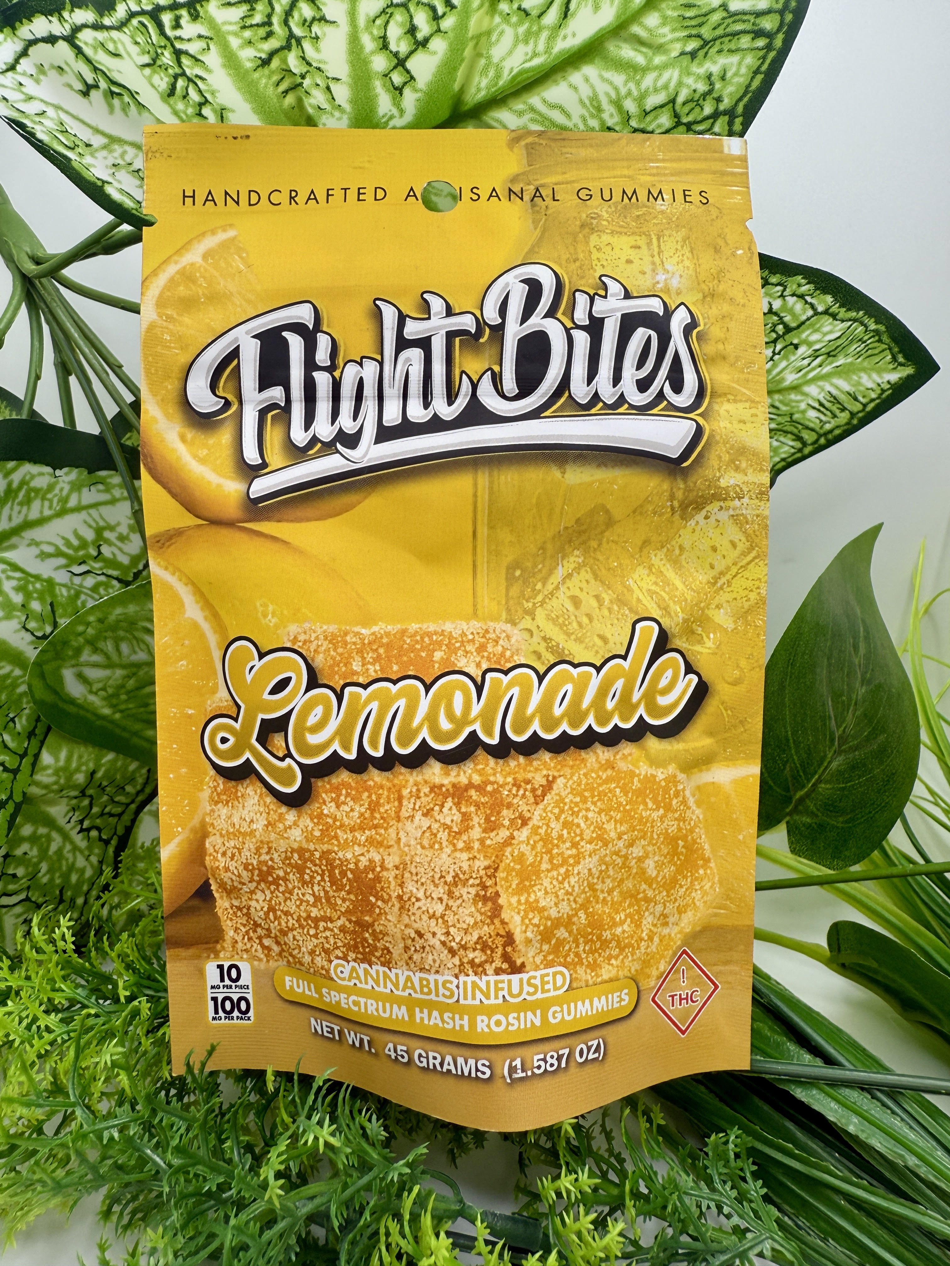 Photograph of product: Flight Bites - Lemonade - 100mg au chocolat Rosin Gummies