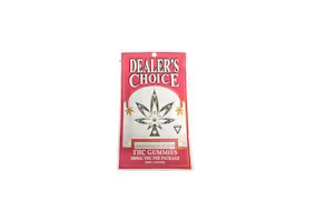 Photograph of Product: Dealer's Choice | Watermelon Punch | Infused Gummies | 200mg | Hybrid