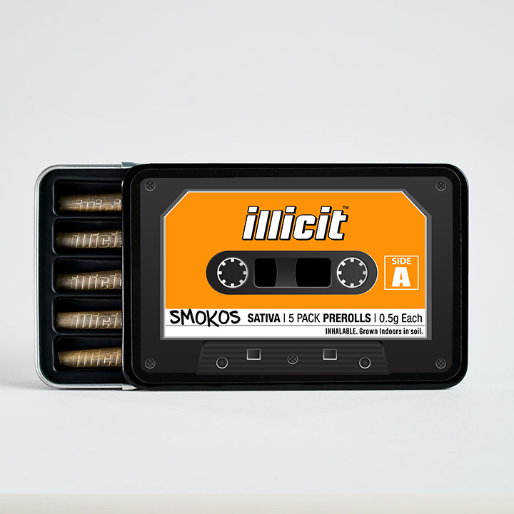 Photograph of product: Illicit | Dawg Lemons (S-H) Pre Rolls | 5 Pack (2.5g)