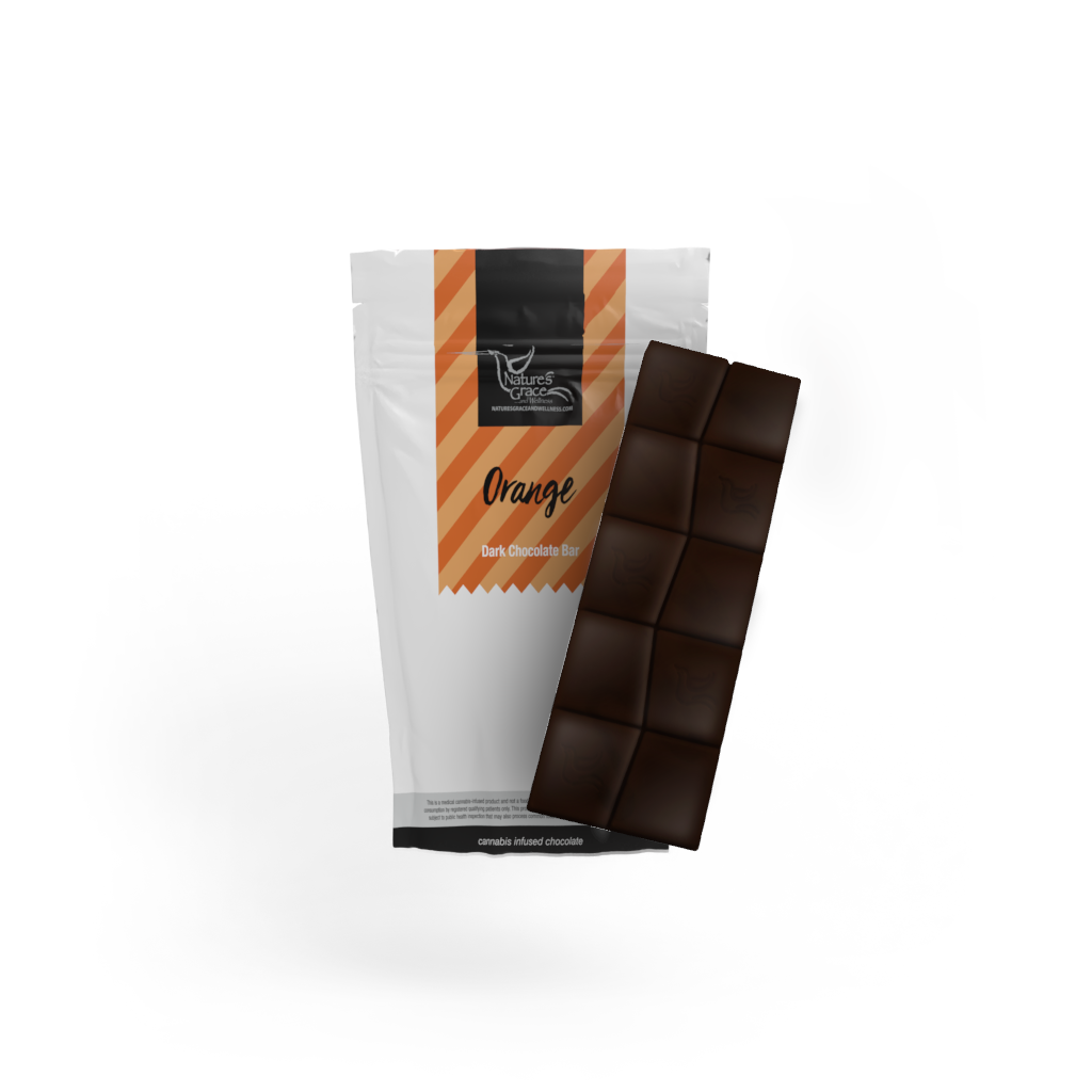 Photograph of product: Orange Dark Chocolate Bar | 100mg | Nature's Grace