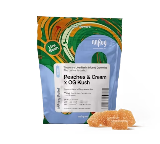Photograph of product: Peaches & Cream x O2 OG Kush | Live Resin Gummies 10-pk