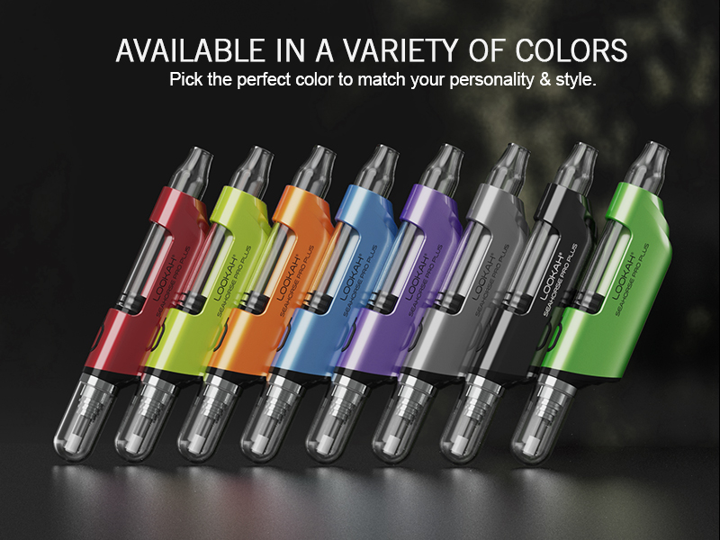 Photograph of product: Lookah Seahorse PRO Plus Electric Dab Pen Kit - 650mAh - Green - Black Splatter