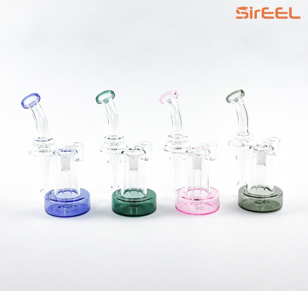 Photograph of product: SirEEL 7.5" Recessed Gavel Recycler Mini Rig | Banger Included | Assorted Colors