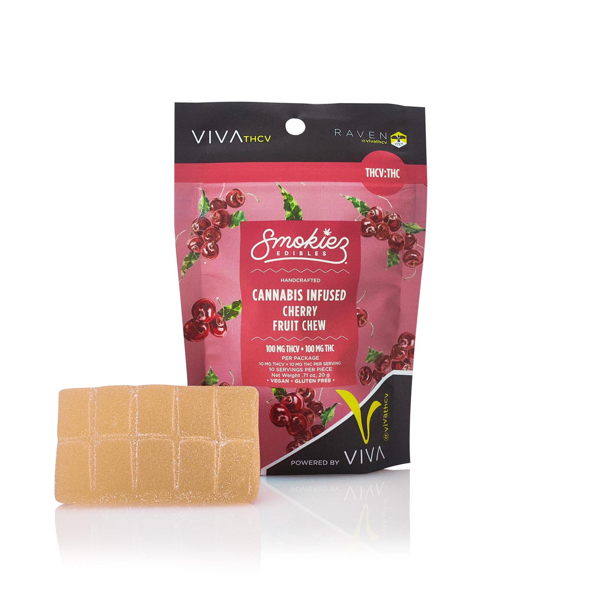 Photograph of product: Smokiez - Cherry - 100mg TH-ouiV Single Gummy