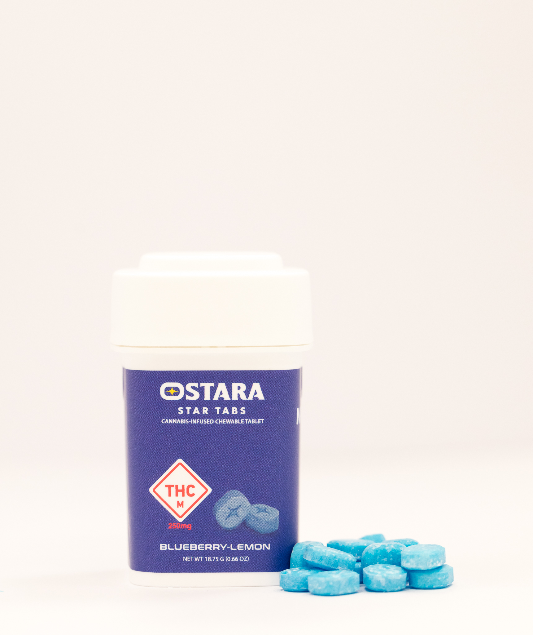 Photograph of product: Blueberry Lemon | 250mg (50 pk) | Star Tabs | Ostara