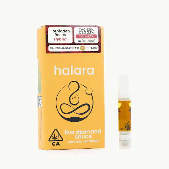 Photograph of product: Halara - Forbidden Roses - Hybrid - Live Resin Sauce Cartridge