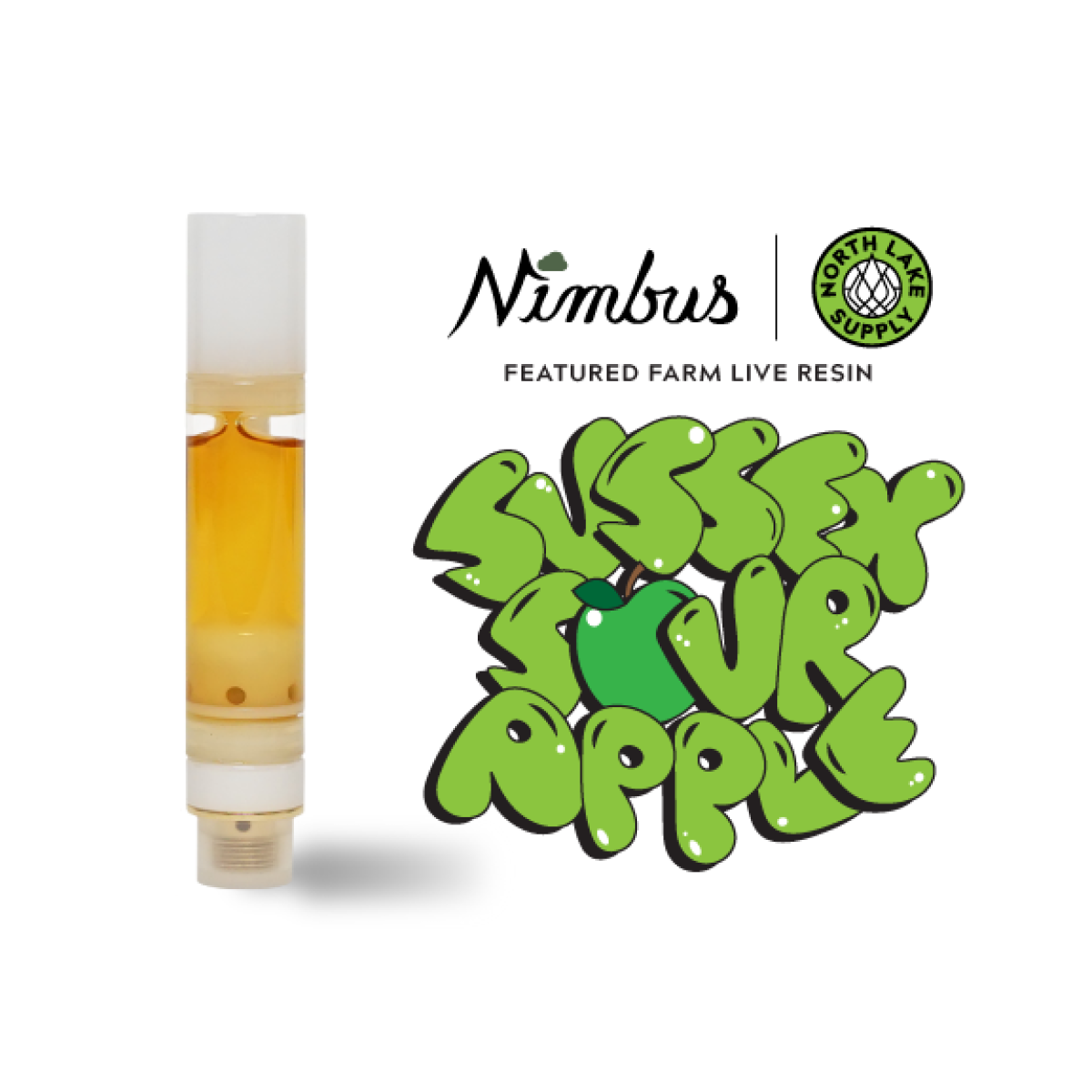 Photograph of product: Nimbus | Sussex Sour Apple (H) Live Resin Cartridge | 1g