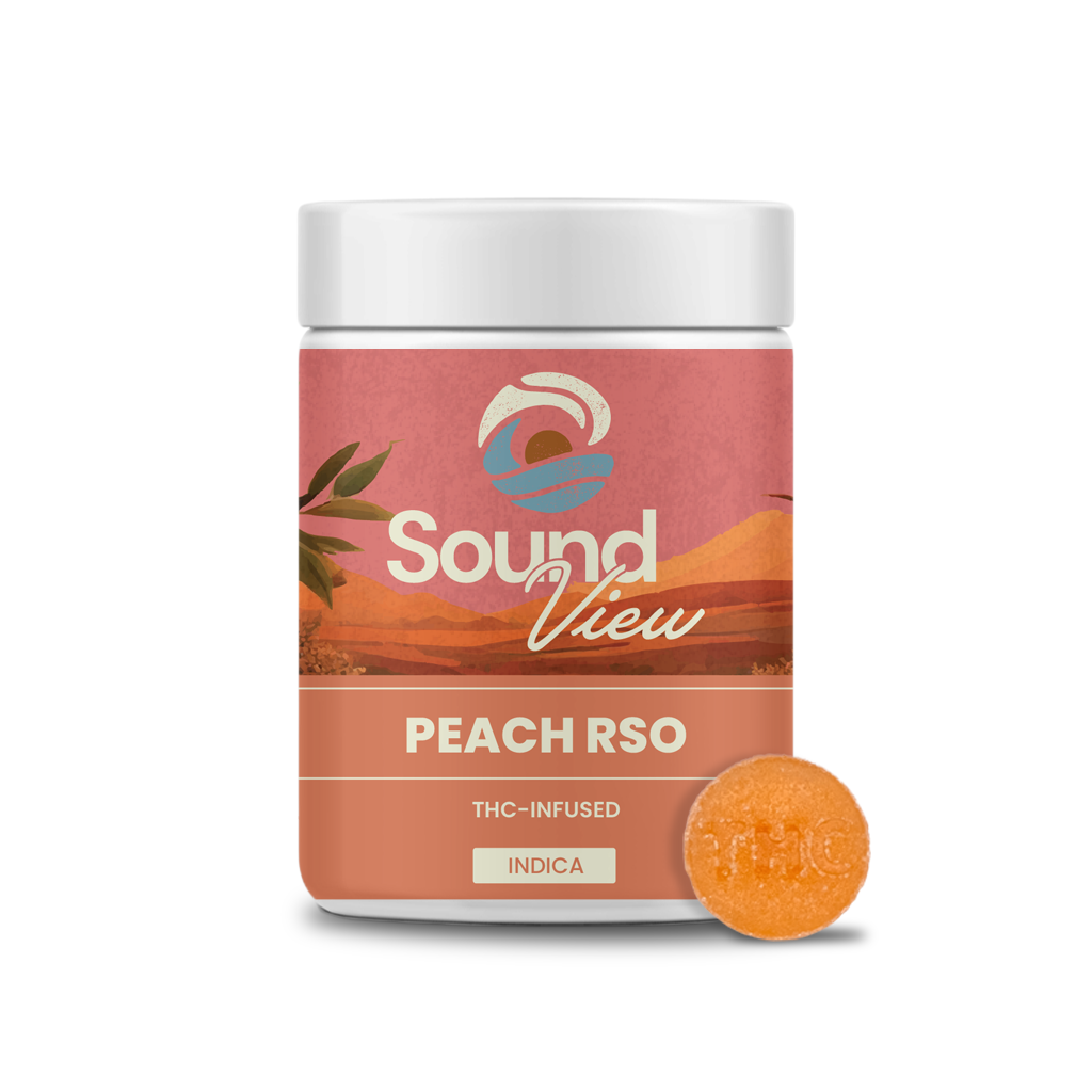 Photograph of product: Peach | RSO Gummies | 100mg | C0080000122