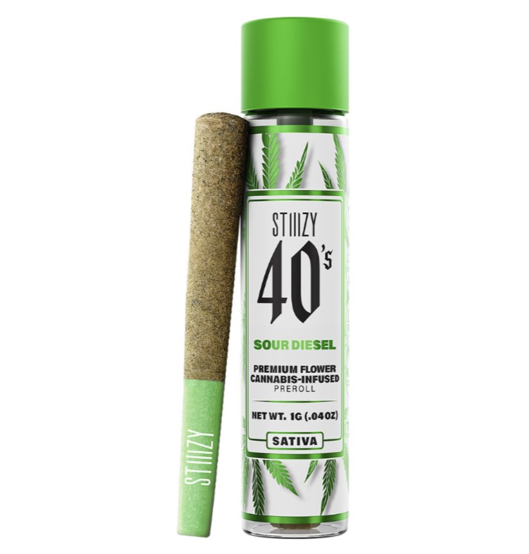 Photograph of product: 40S | SOUR DIESEL INF PREROLL | 1G | Oui'd