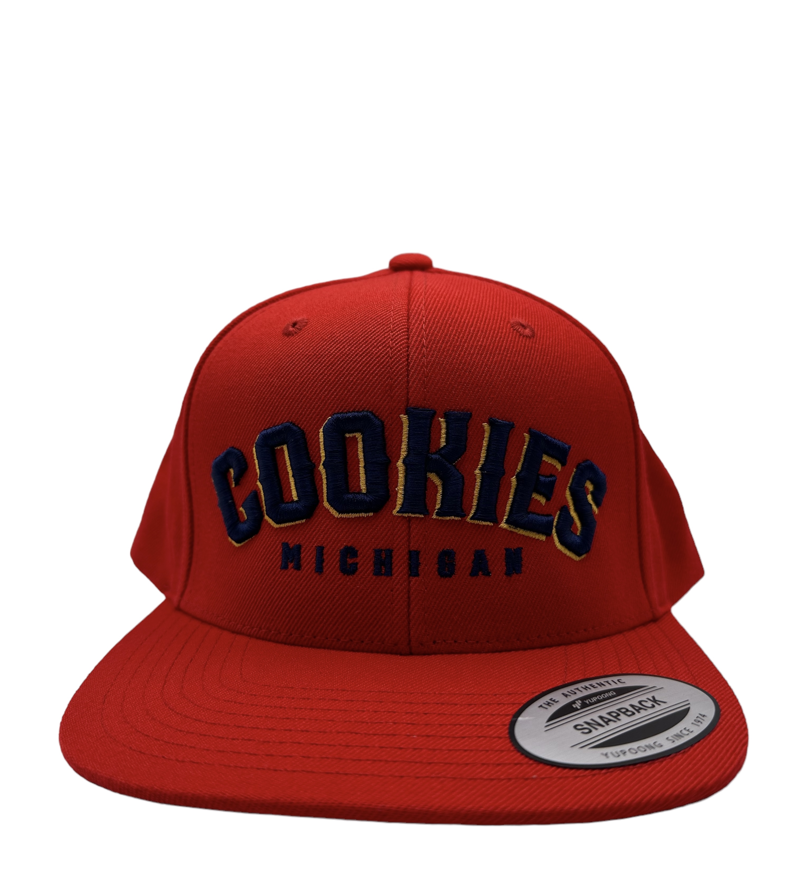 Photograph of product: Cookies Monroe Michigan Snapback Hat- Red
