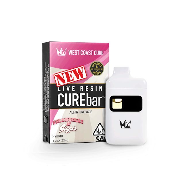 Photograph of product: Strawberry n' Sugar 1g Live Resin CUREbar - 