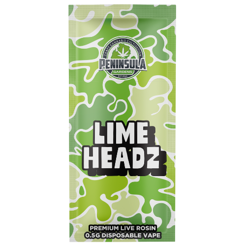 Photograph of Product: Peninsula Gardens Limeheadz Live Rosin Disposable Vape Pen 0.5g