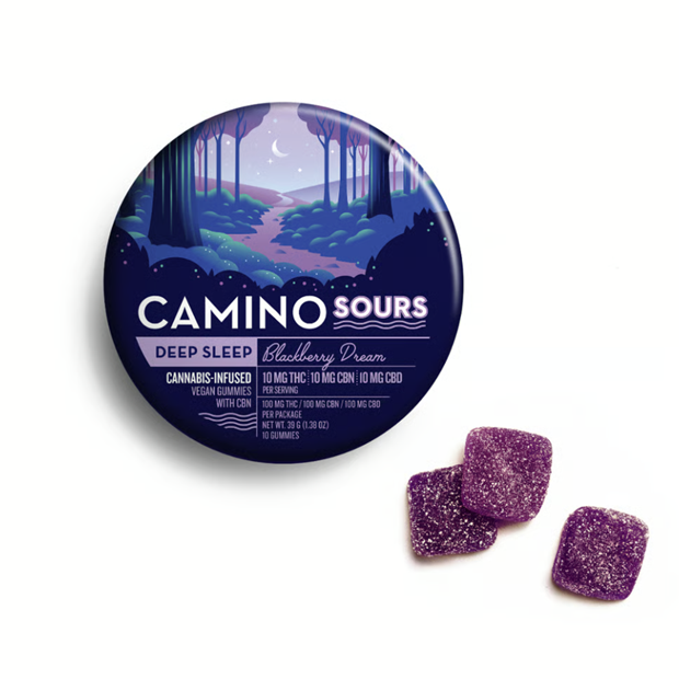 Photograph of product: [deep sleep] Blackberry Dream | 1:1:1 TH-oui/CBN/CBD 10PK Sour Gummies