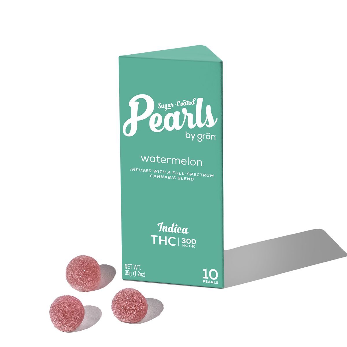 Photograph of product: GRN - PEARLS - GUMMIES - 300MG - 10PK - WATERMELON - Oui'd