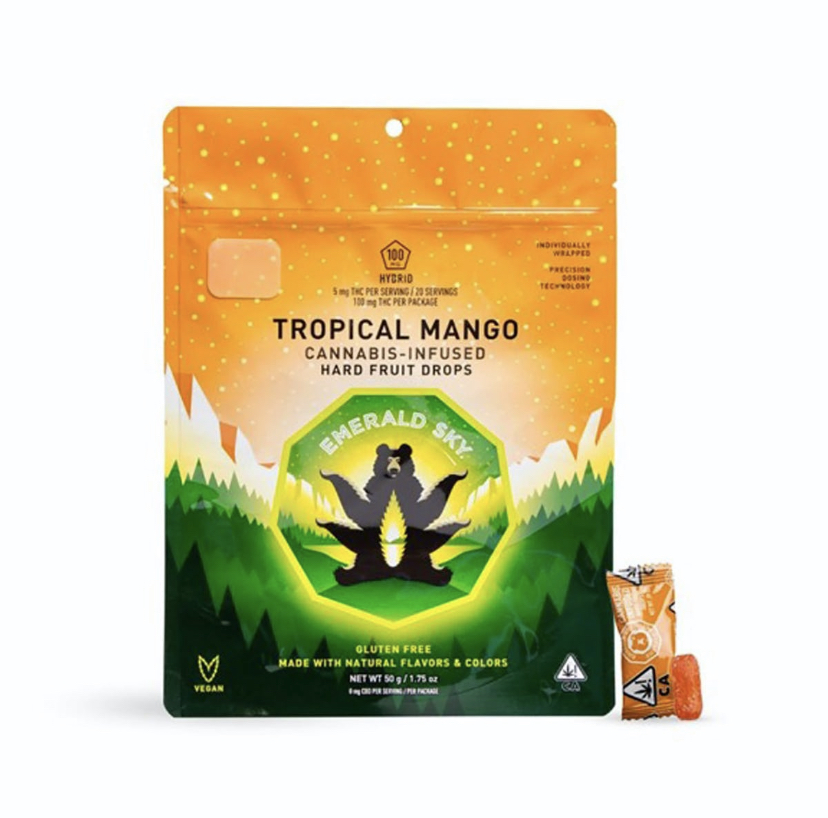 Photograph of product: Tropical Mango Hard Fruit Drops (20pk)