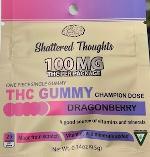 Photograph of product: Dragonberry - 100mg Gummy by Shattered Thoughts