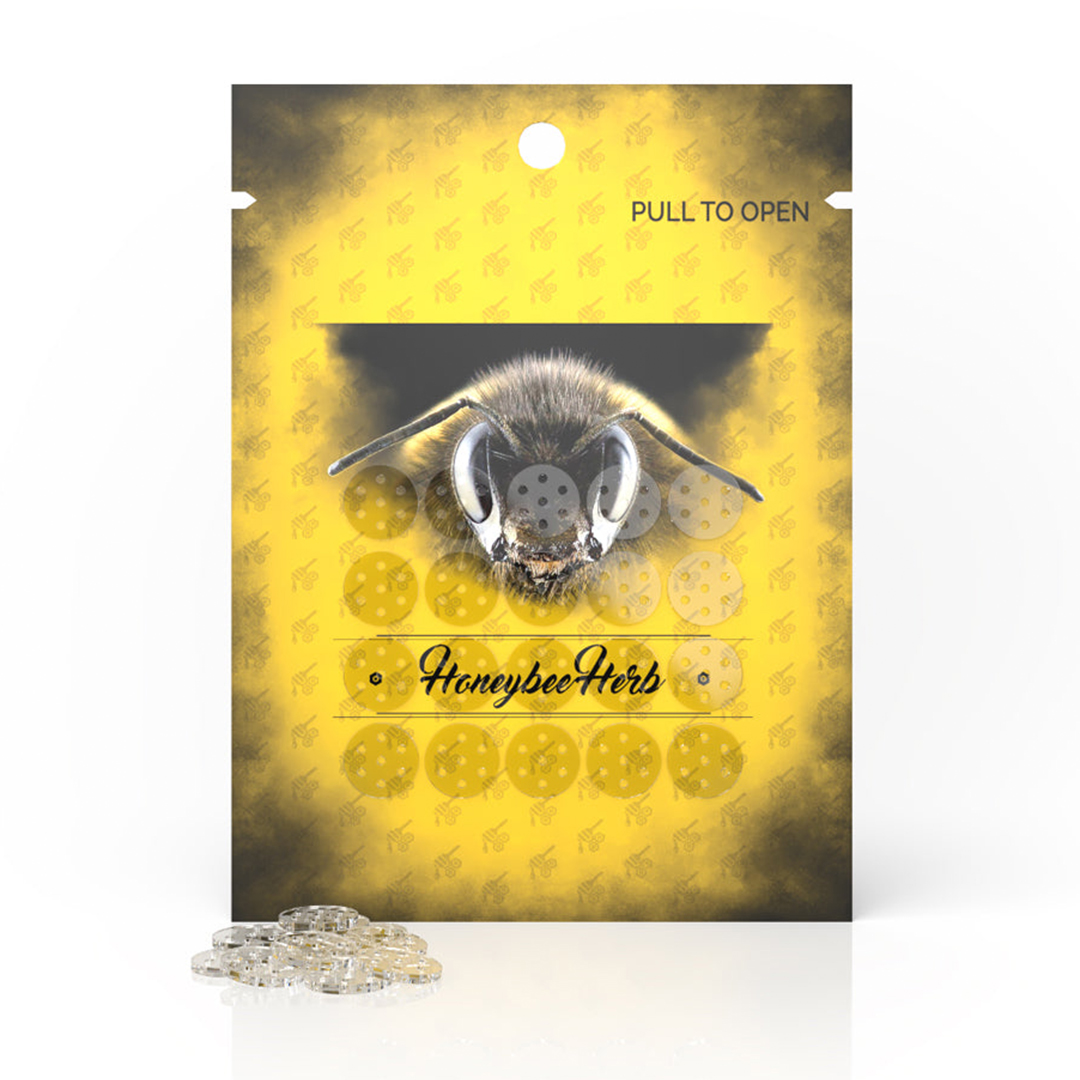 Photograph of product: Honeybee Herb | Glass Pipe Screens | 20 Pack